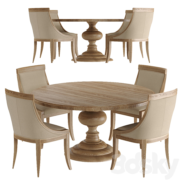 Table Chair 3d Models, Magnolia Table Dining Chairs