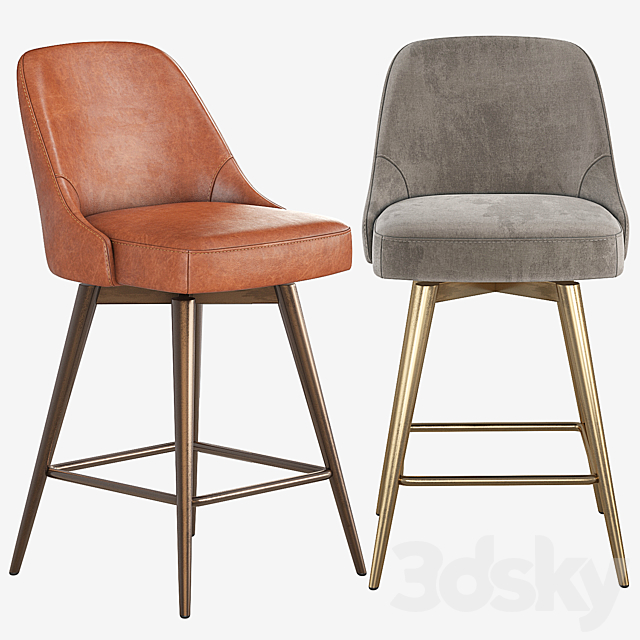 West Elm Mid Century Counter Stool, West Elm Bar Stools Swivel Chairs