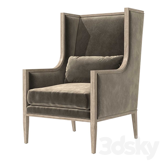 3d models Arm chair Restoration Hardware FRENCH