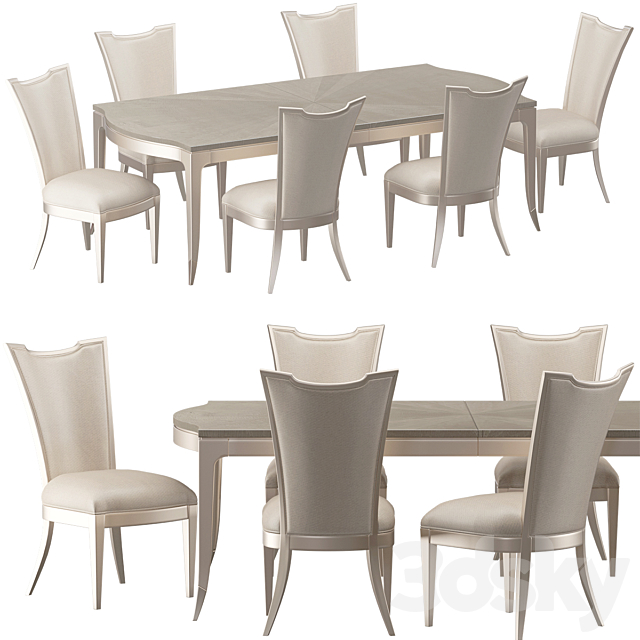 Caracole Very Appealing Silver Platter, Caracole Dining Table Chairs