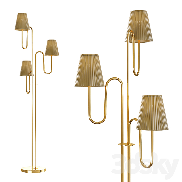 Swedish Designer Large Organic, 1950s Floor Lamp