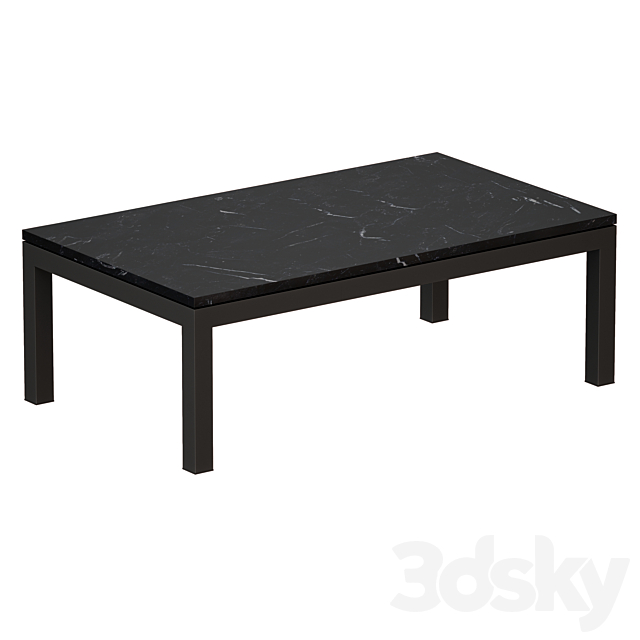 Dark Steel Base 48x28 Small Rectangular, Small Black Rectangle Coffee Table