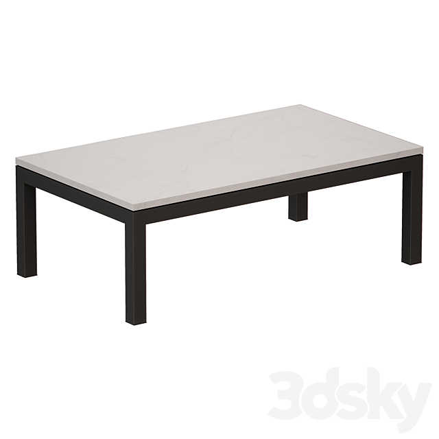Dark Steel Base 48x28 Small Rectangular, Small Black Rectangle Coffee Table