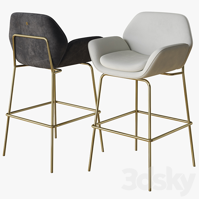 Shield Stool Natuzzi Chair 3d Models, Natuzzi Bar Chairs