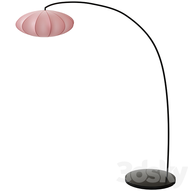 Skaftet Arched Floor Lamp Pink, Overhanging Lamp Floor Ikea