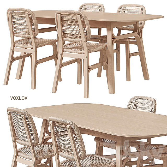 Ikea Table Chair 3d Models, Dining Table Chairs Set Of 6 Ikea