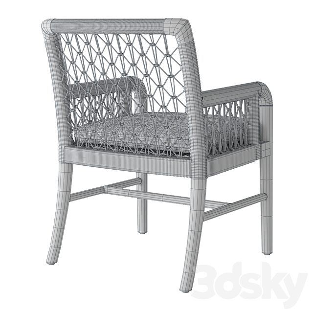 Palecek Montecito Outdoor Armchair - Chair - 3D Models