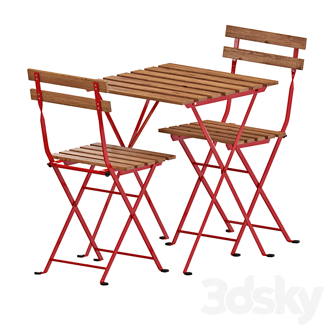 Ikea TÄrnÖ Table And Chairs Chair 3d Models - Ikea Small Patio Table And Chairs