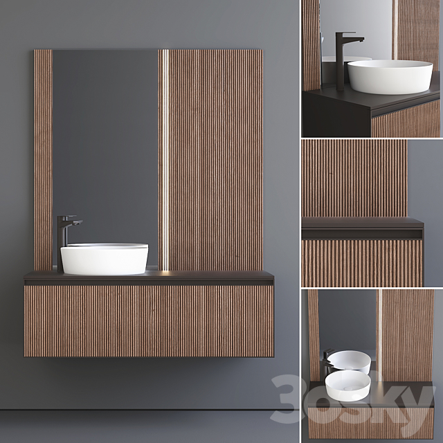No 132 Bathroom Furniture 3d Models, Bathroom Floor Cabinet B Model