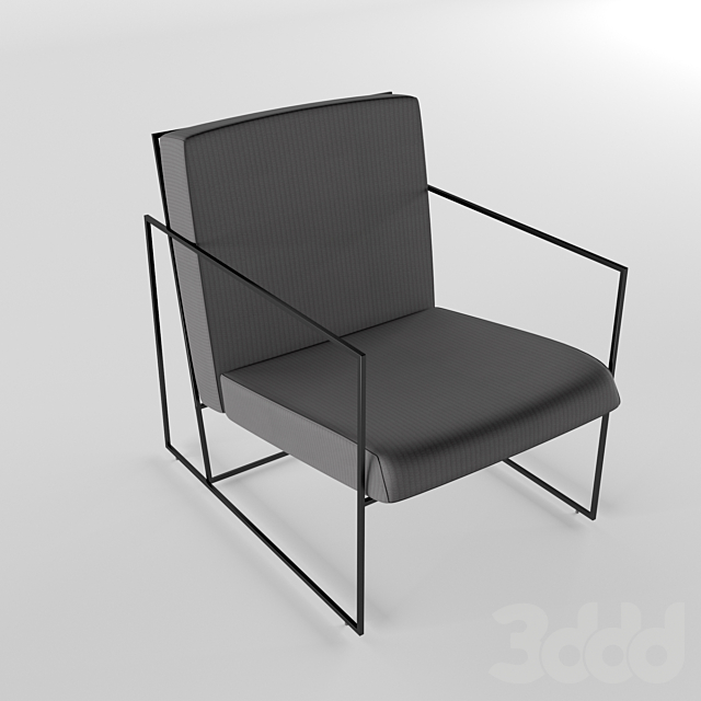 Кресло на металлическом каркасе - Кресла - 3D Модель