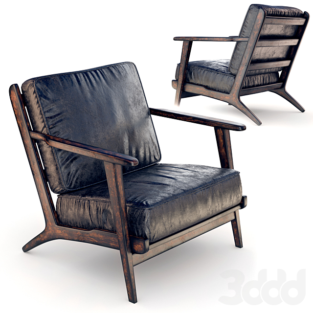 
                                                                                                            Modern Brooks Leather Lounge Chair zin home
                                                    