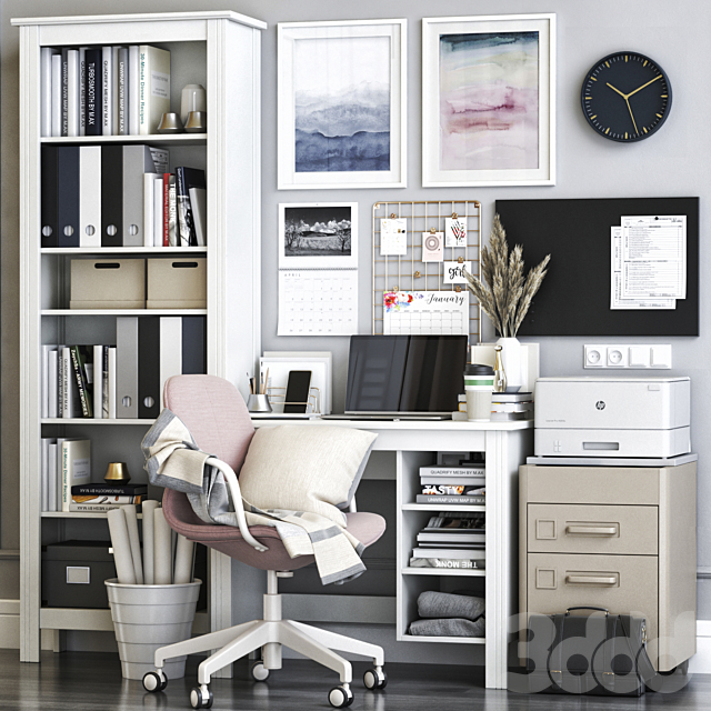 
                                                                                                            IKEA BRUSALI office workplace with LANGFJALL chair
                                                    
