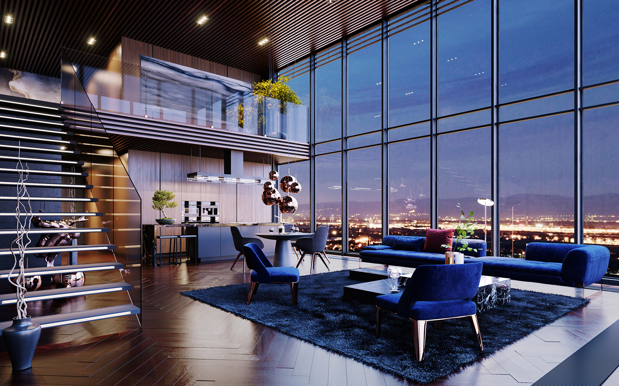 Luxury Penthouse in Los Angeles, USA is a collaborative work with Yuriy Bob...