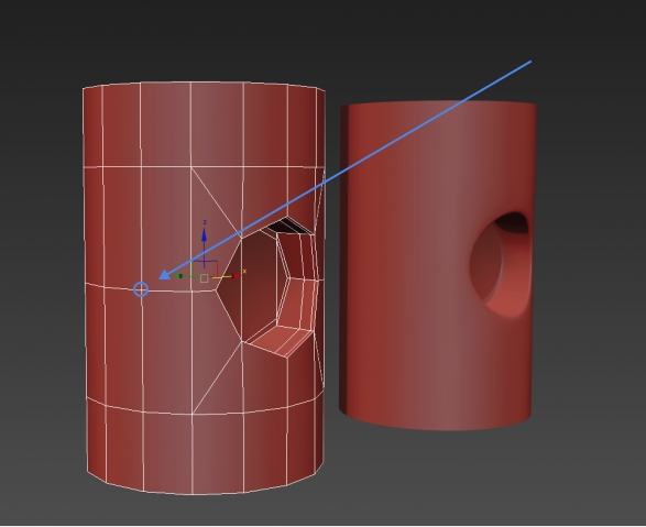 3d max как вырезать цилиндр