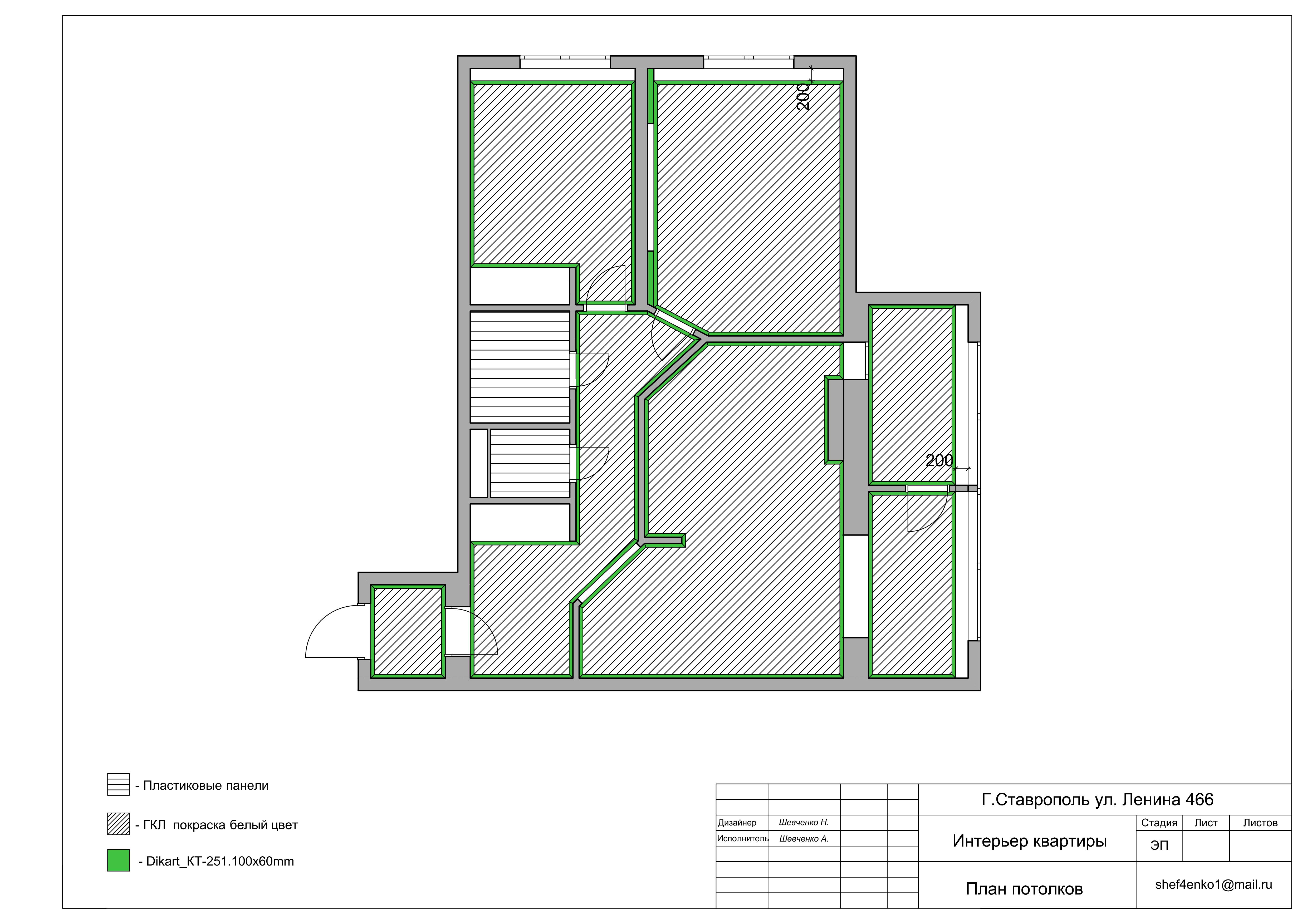 План квартиры с размерами чертеж в архикаде